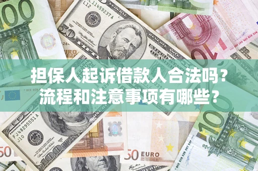 武汉担保人起诉借款人合法吗？流程和注意事项有哪些？