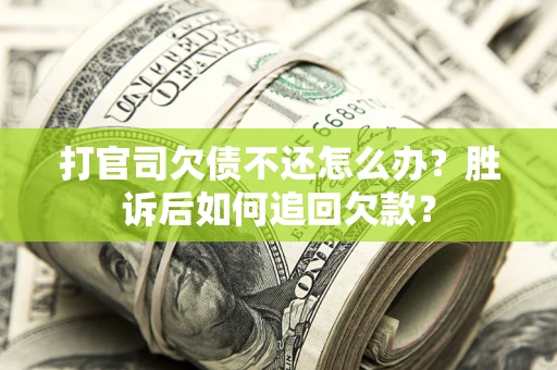 武汉打官司欠债不还怎么办？胜诉后如何追回欠款？