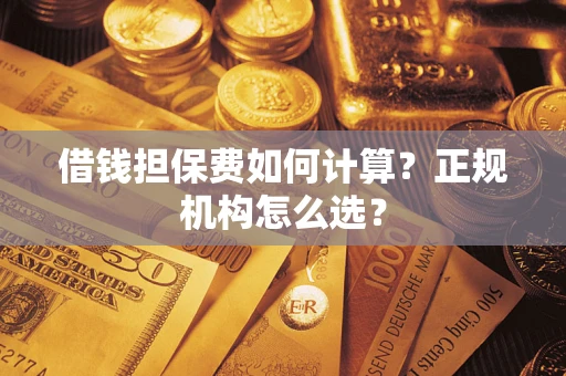 武汉借钱担保费如何计算？正规机构怎么选？