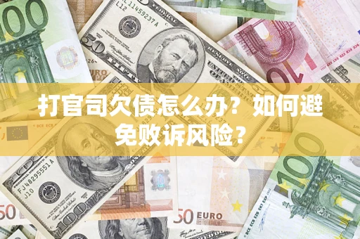 武汉打官司欠债怎么办？如何避免败诉风险？