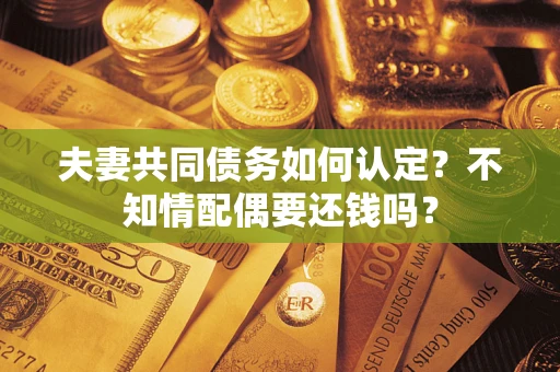 武汉夫妻共同债务如何认定？不知情配偶要还钱吗？