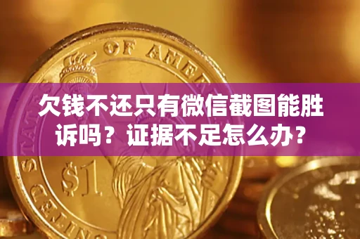 武汉欠钱不还只有微信截图能胜诉吗？证据不足怎么办？