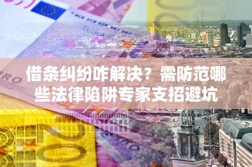 武汉借条纠纷咋解决？需防范哪些法律陷阱专家支招避坑