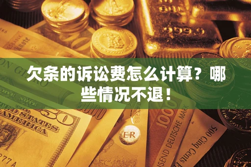 武汉欠条的诉讼费怎么计算？哪些情况不退！