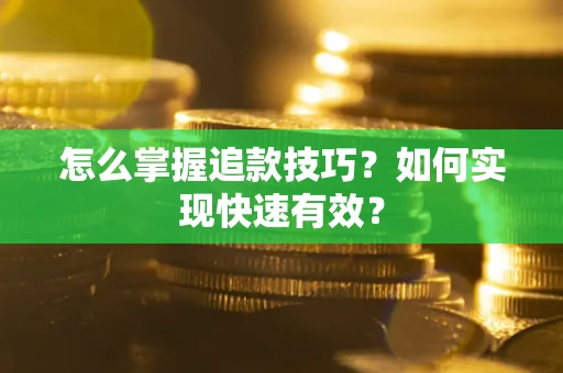 武汉怎么掌握追款技巧？如何实现快速有效？
