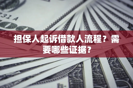 武汉担保人起诉借款人流程?需要哪些证据? 武汉担保人起诉借款人流程?需要哪些证据?