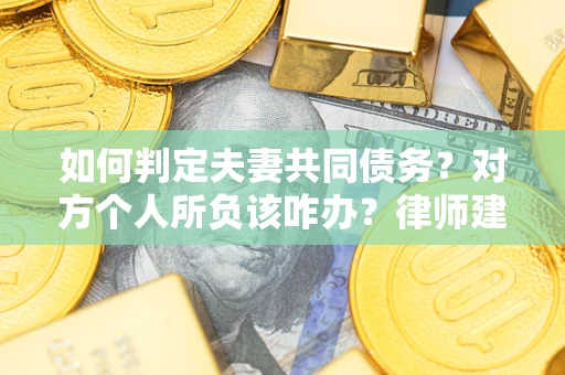 武汉如何判定夫妻共同债务？对方个人所负该咋办？律师建议